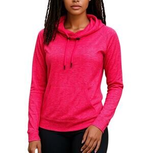 90 Degree by Reflex Long Sleeve Cowl Neck Hoodie Hot Pink Size Medium